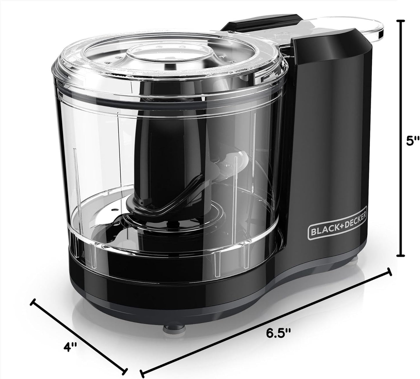1.5-Cup Electric Food Chopper, One Touch Pulse, 150W Motor, Mini Food Processor, Stay-Sharp Blade, Dishwasher Safe
