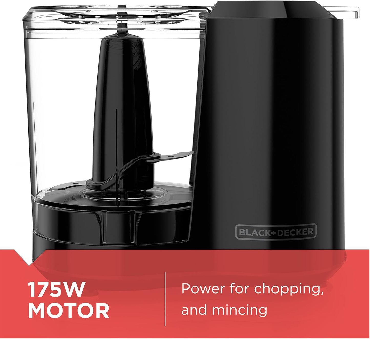 3-Cup Electric Food Chopper, HC300B, One Touch Pulse, 175W Motor, Stay-Sharp Blade, Dishwasher Safe