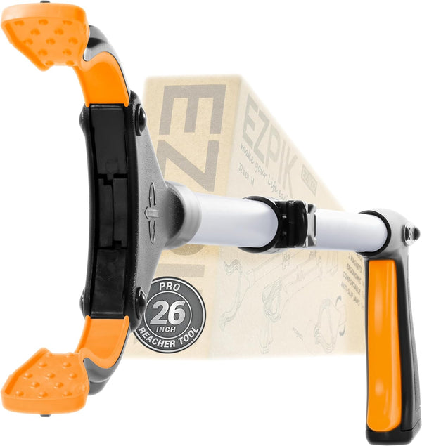 ® Grip Aid Tool Grabber Reacher + Magnets - Grabbers for Seniors, Trash Picker Upper Grabber - Trash Grabber Tool- Reacher Grabber Pickup Tool (Silver, 26" (Pack of 1))