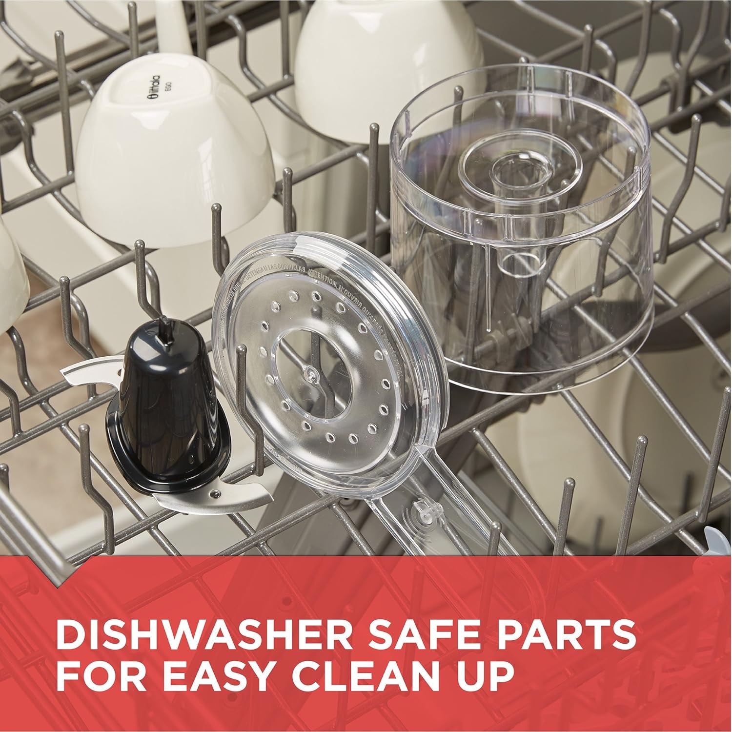 3-Cup Electric Food Chopper, HC300B, One Touch Pulse, 175W Motor, Stay-Sharp Blade, Dishwasher Safe