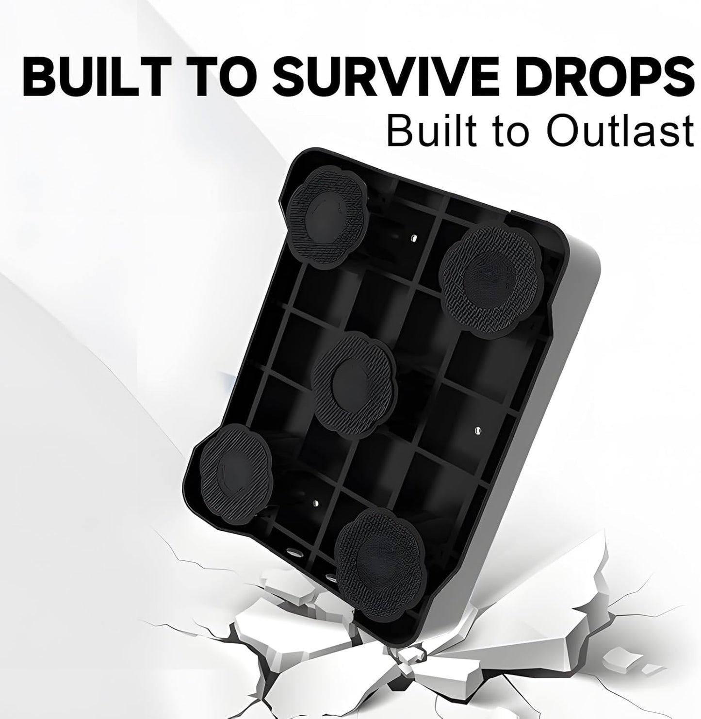 Adjustable Step Stool for Adults, Toddler Step Stools, 600 LBS Capacity Non-Slip Safety Step Platform for Elderly, Portable Stair Assist for Cars, Bedside, Kitchen, and Shower, Black