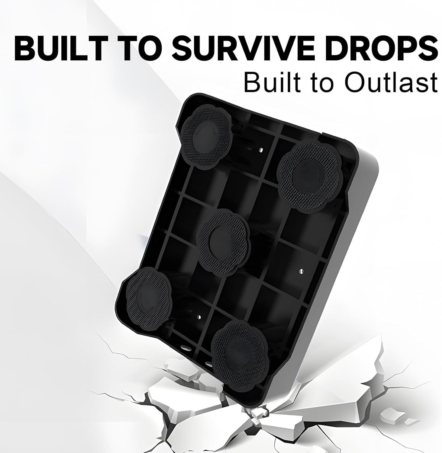 Adjustable Step Stool for Adults, Toddler Step Stools, 600 LBS Capacity Non-Slip Safety Step Platform for Elderly, Portable Stair Assist for Cars, Bedside, Kitchen, and Shower, Black