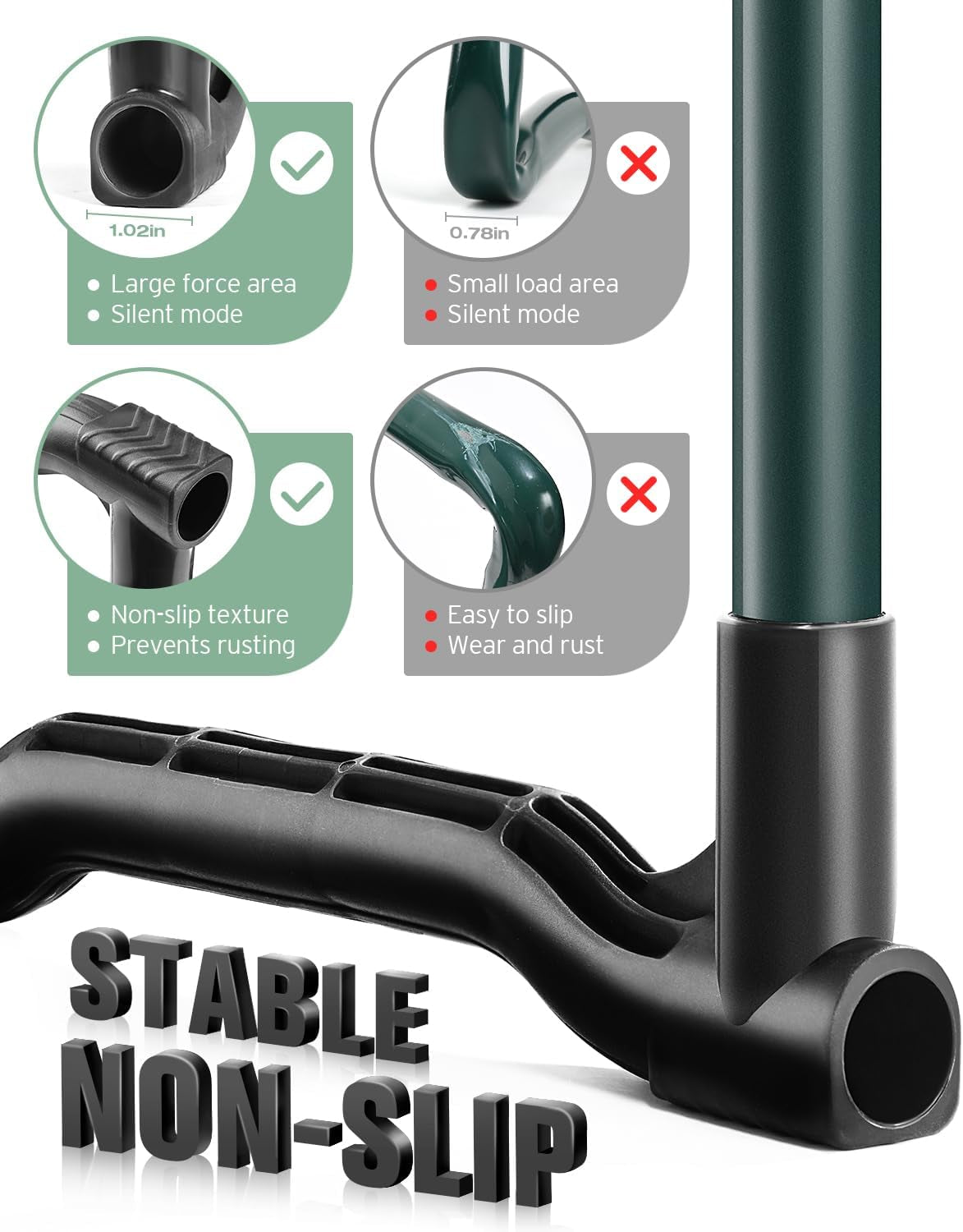 Garden Kneeler and Seat Heavy Duty, Upgraded Foldable Gardening Stool - Widened to 10" Stable Wear-Resistant Prevent Knee and Back Pain, Beautiful Logo High-End 2 Large Tool Bags Gift for Women