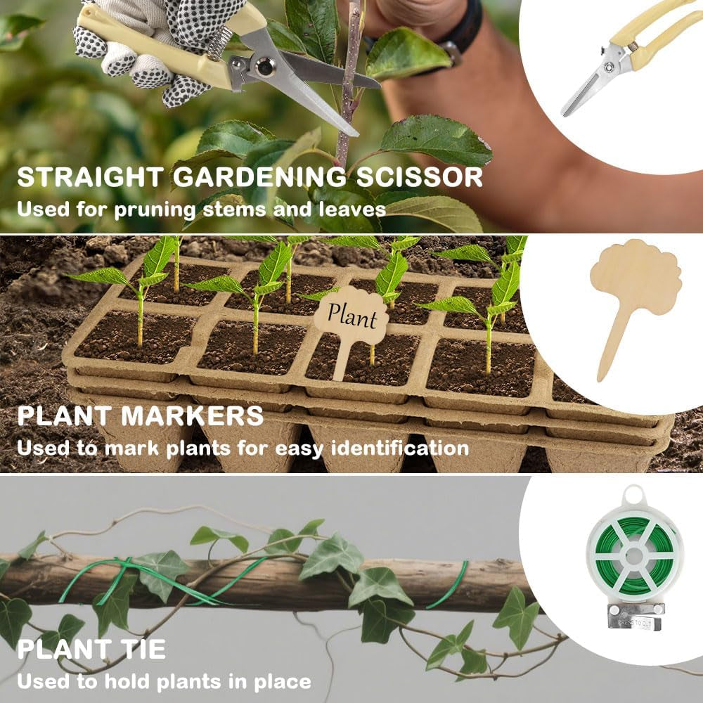 13-Piece Garden Tools Set for Women, Stainless Steel Heavy Duty Gardening Tools with Durable Storage Tote Bag, Rust-Proof Gardening Gifts with Ergonomic Handles for Mothers Gardeners Women