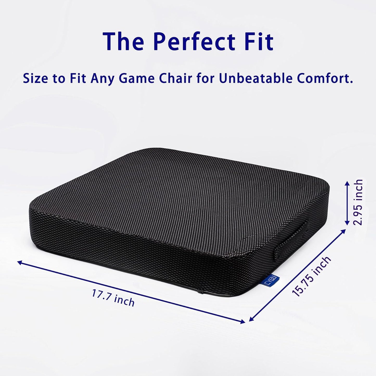 Ifoam Gel Infused Memory Foam Layer Wheelchair Cushion - Seat Cushion for Wheelchair-Office Chair, Kitchen Chair, Car Seats-Pressure Sore and Tailbone Pain Relief-High Dense Polyfoam Base(Black)