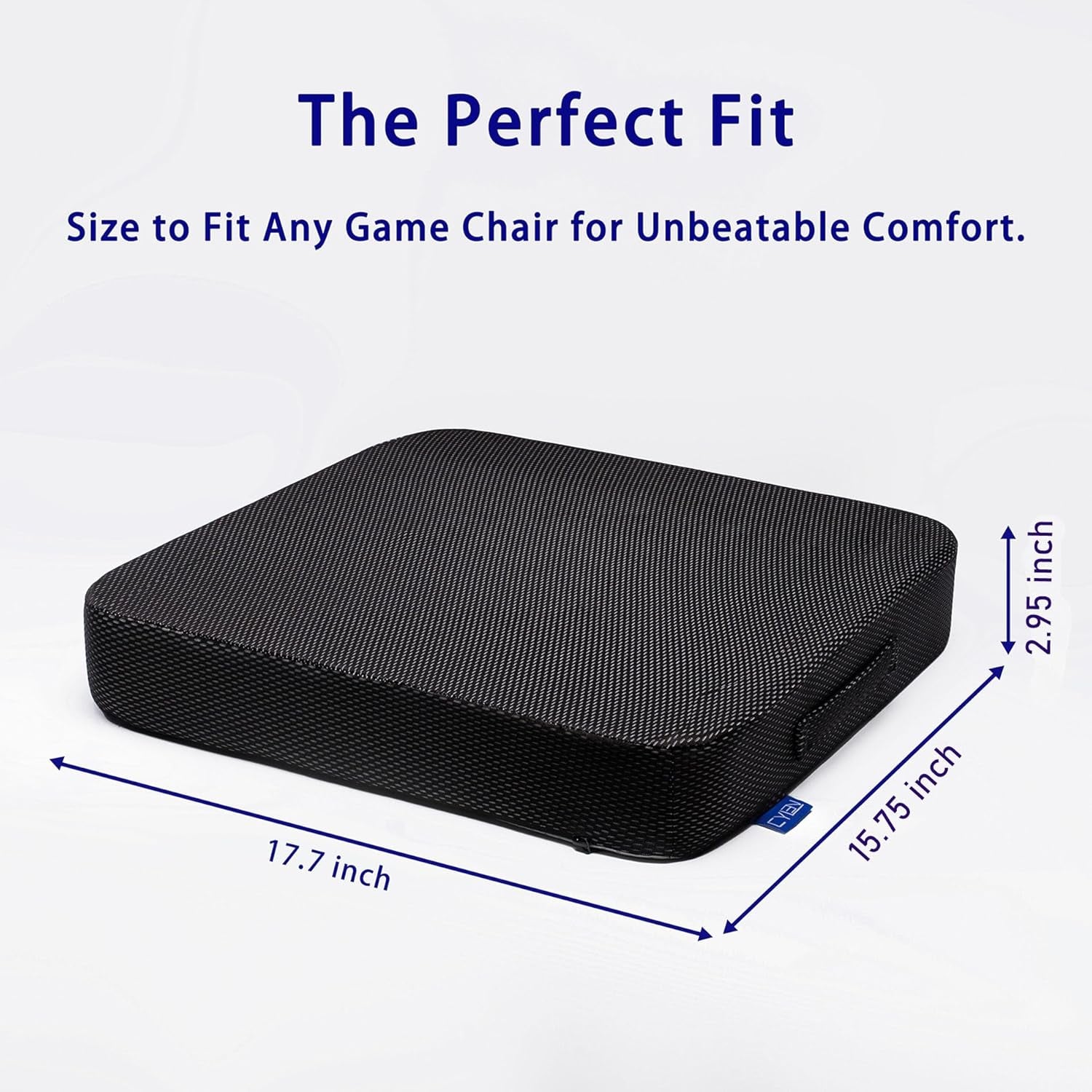 Ifoam Gel Infused Memory Foam Layer Wheelchair Cushion - Seat Cushion for Wheelchair-Office Chair, Kitchen Chair, Car Seats-Pressure Sore and Tailbone Pain Relief-High Dense Polyfoam Base(Black)