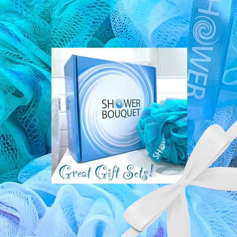 Loofah-Bath-Sponge XL Swirl-Mix-Color 4-Pack // Extra-Large 75G Mesh Luffa Loofa Loufa Puff Pouf Set/Exfoliating Body Scrubber for Women and Men - Exfoliate & Soothe Face & Body