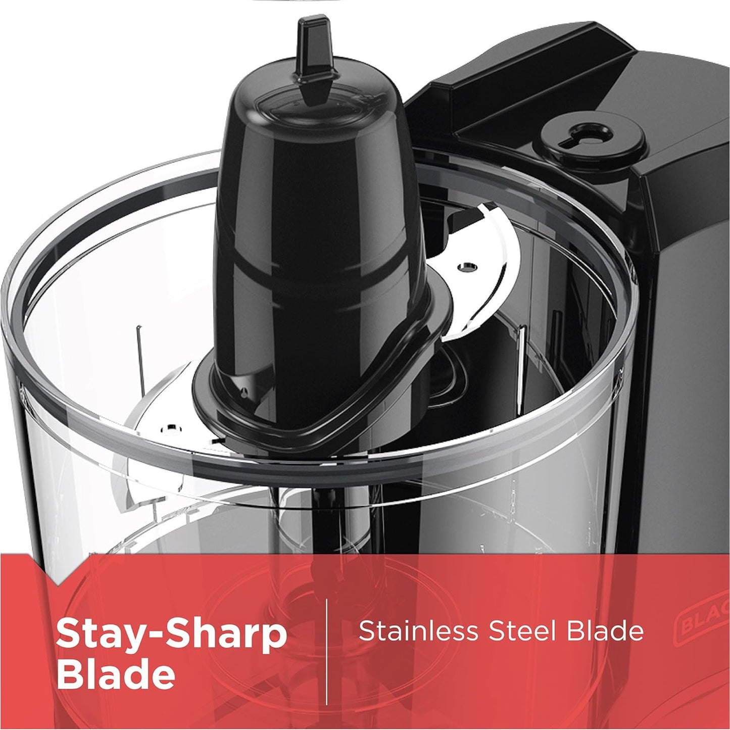 1.5-Cup Electric Food Chopper, One Touch Pulse, 150W Motor, Mini Food Processor, Stay-Sharp Blade, Dishwasher Safe
