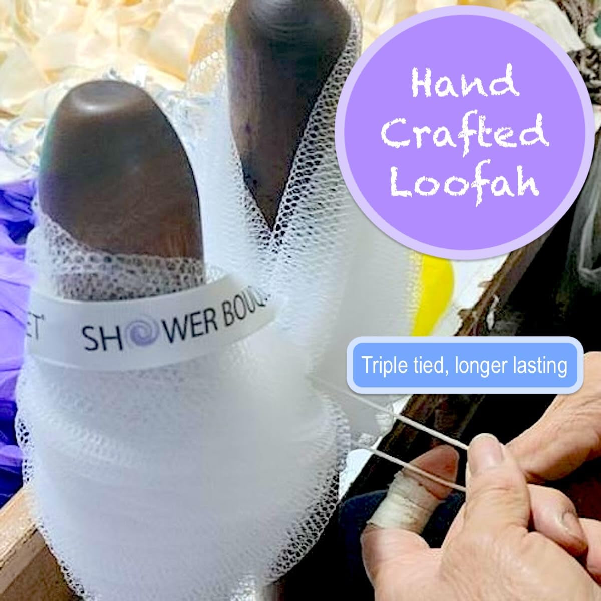 Loofah-Charcoal Bath-Sponge-4-Pack // Extra-Large 75G Soft Mesh Black Loofa Lufa Loufa Luffa Puff Set/Exfoliating Body Scrubber for Women and Men - Exfoliate & Soothe Face & Body