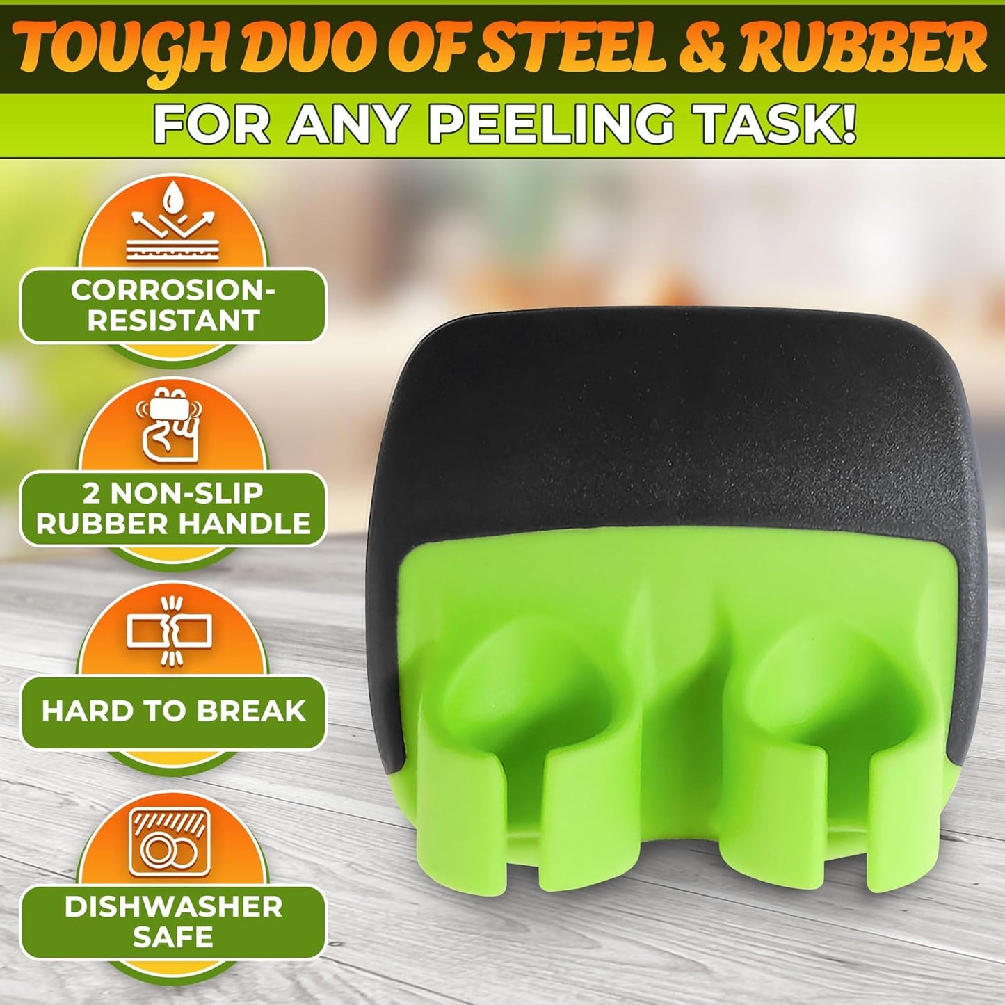 Finger Peeler for Vegetables - Finger Grip Palm Peeler with Sharp Double-Sided Blade, Non-Slip Carrot Peelers for Kitchen - Dishwasher Safe Potato Peelers for Kitchen, Suitable for Fruits and Veggies