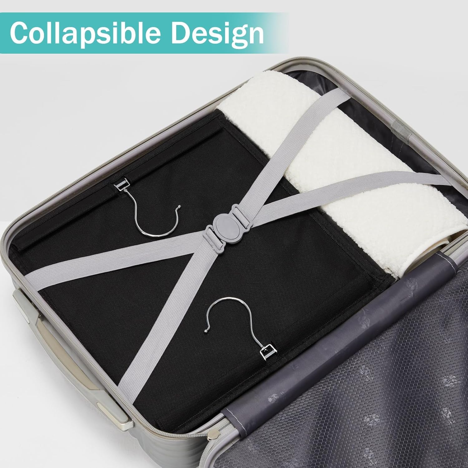 Hanging Closet Organizers and Storage, 6-Shelf Hanging Closet Shelves, Black