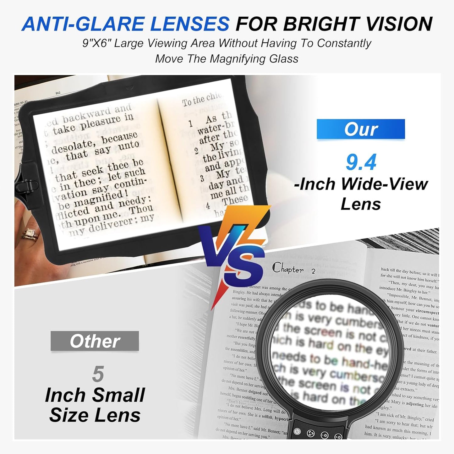 10X Magnifying Glass, with Light and Stand, 3 Light Modes Rechargeable Floor Magnifying,Suitable for Reading, Sewing, Crafts, DIY, Embroidery, Close Work. 