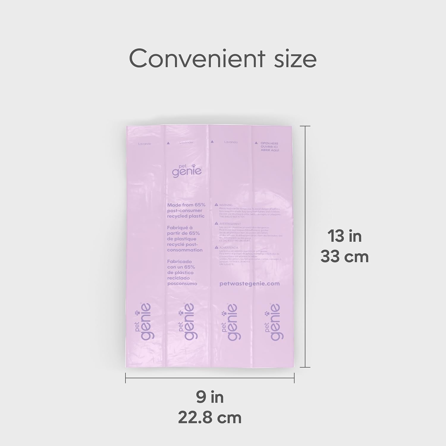 , Dog Poop Bags Rolls Scented, Extra Strong & Leak-Proof for Dogs, Lavender Scented, Easy Tear Pet Waste Bags, Made from 65% Recycled Plastic, 16 Rolls (240 Count)