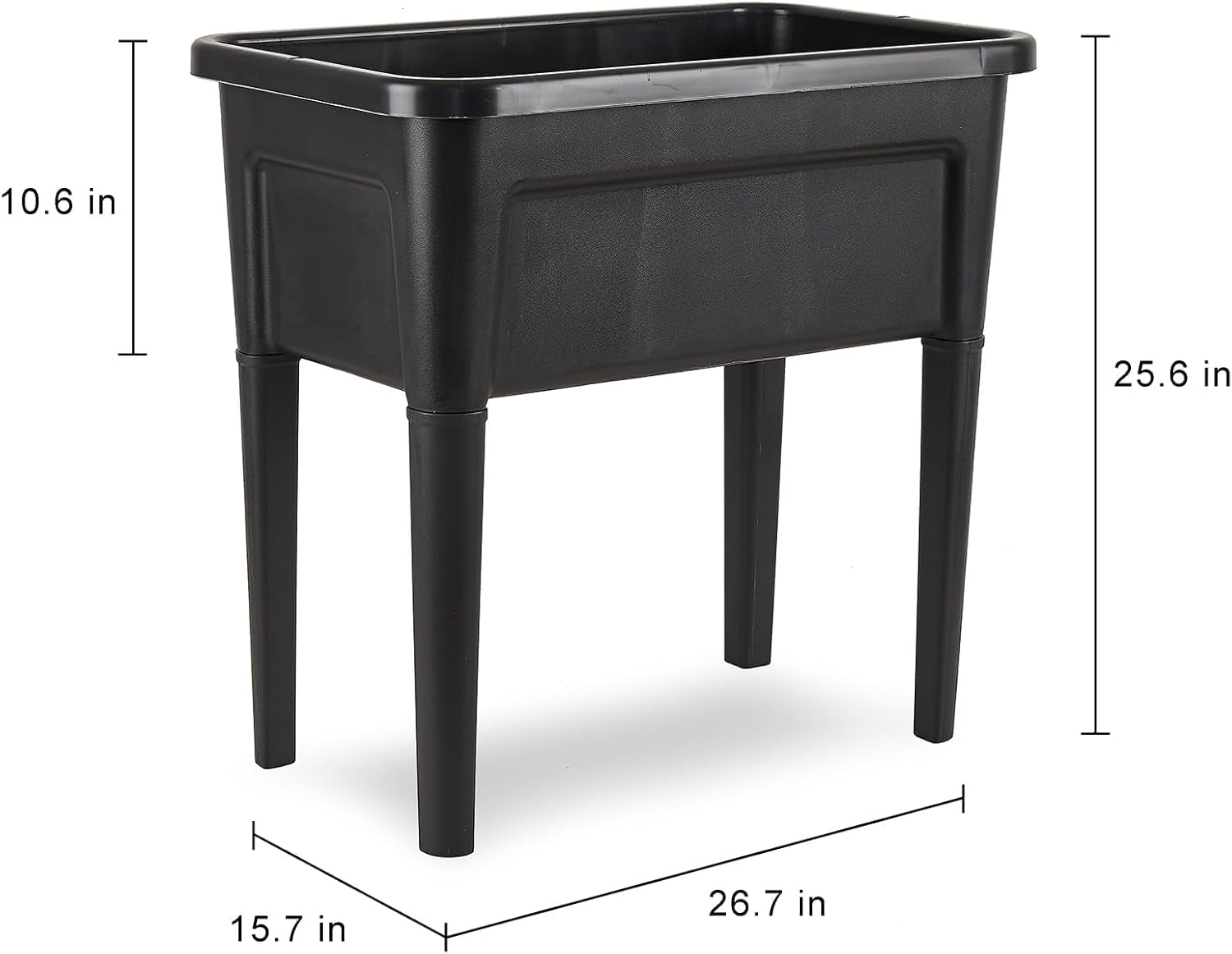 2 Pcs Plastic Raised Garden Beds with Legs，16 Gallon Outdoor Elevated Garden Planter Box，Perfect for Flowers, Vegetables, and Herbs