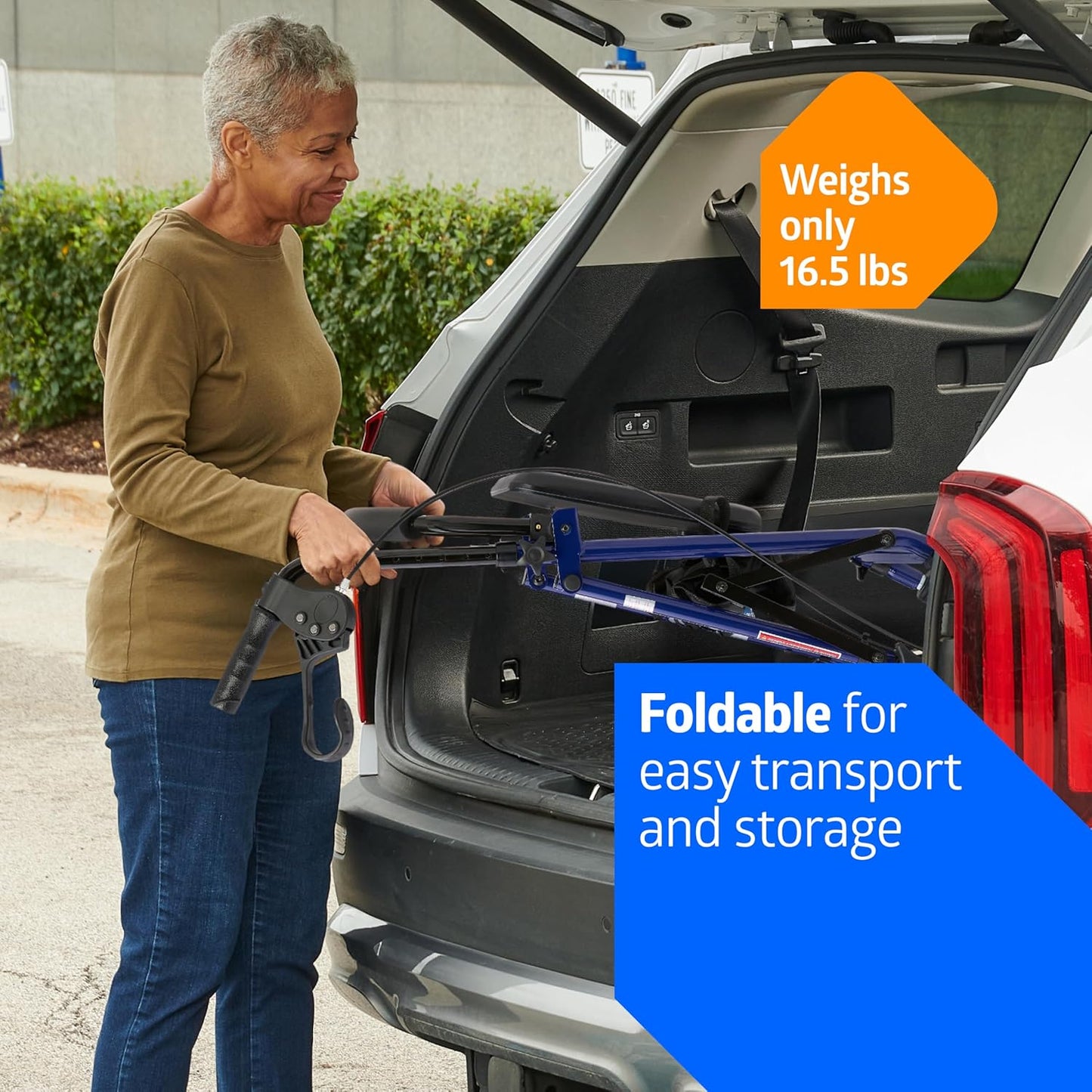 Rollator Walker with Seat, Steel Rolling Walker with 6-Inch Wheels Supports up to 350 Lbs, Medical Walker, Blue