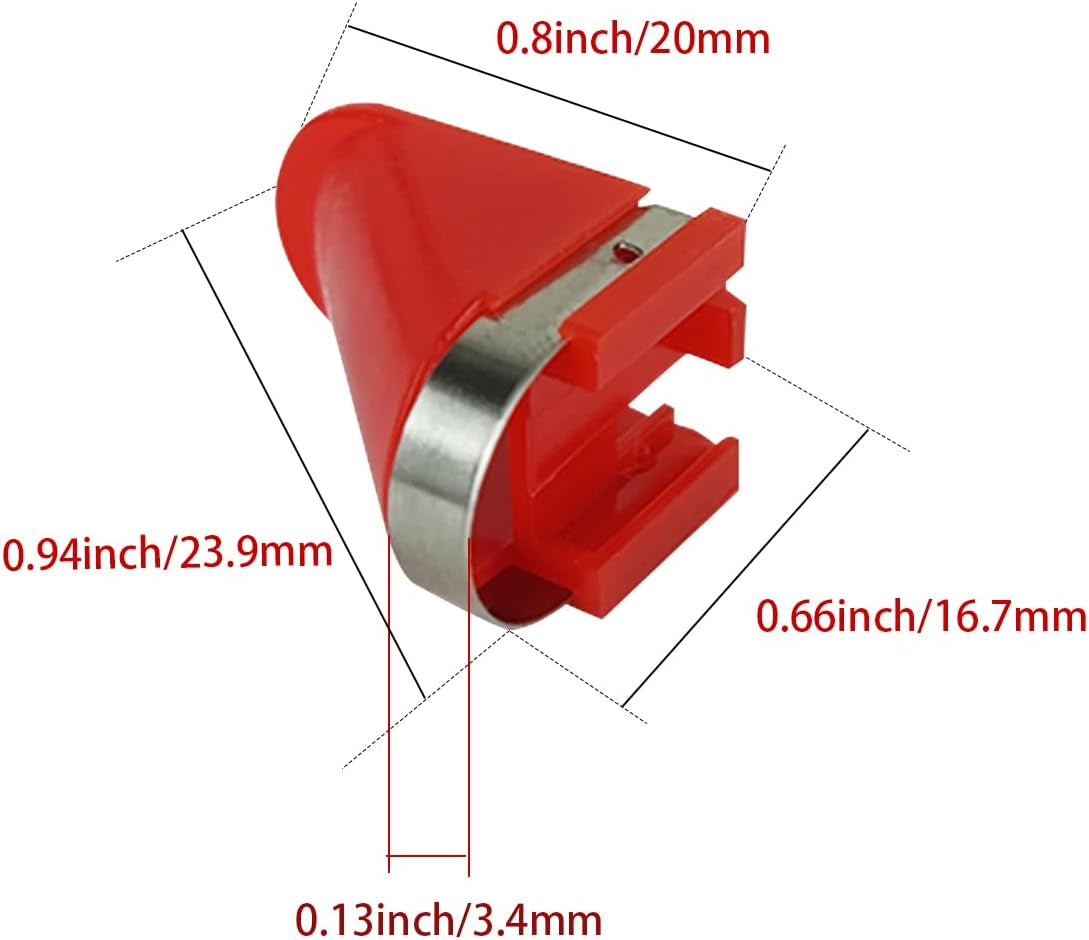 Stainless Steel Replacement Blades 15 Pieces for Automatic Electric Potato Peeler, Automatic Rotating Fruits Vegetables Cutter Peeling Tool (Red)