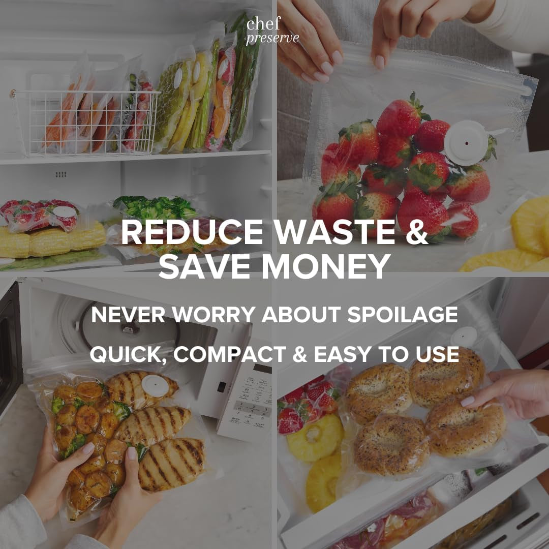 Reusable Vacuum Sealer Bags for Food – 30 Bpa-Free XL Large (12 X 20 In) Food Storage Bags, Freezer, Microwave – Odor-Resistant, Leak-Proof – Compatible with  Vacuum Sealers