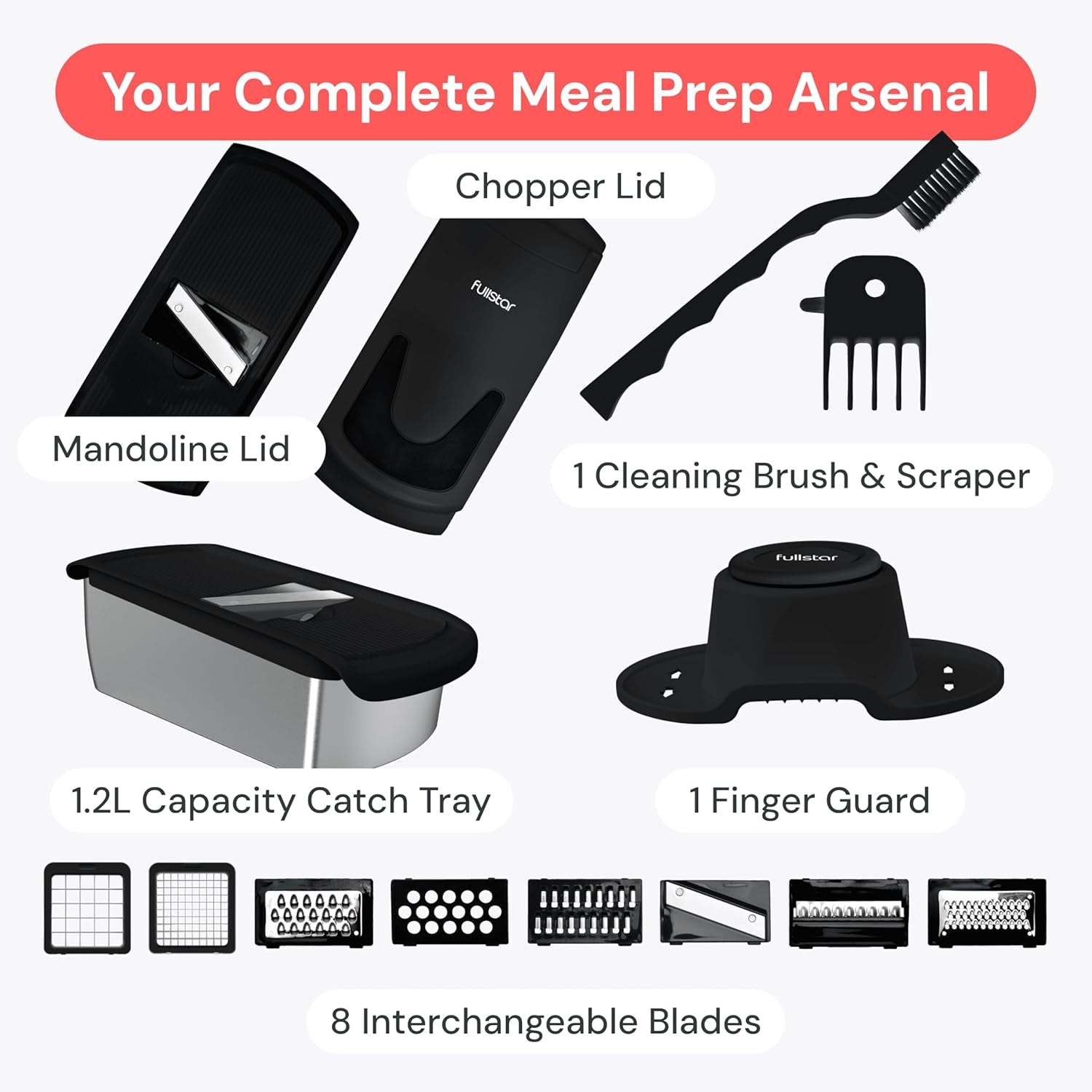 the Original Pro Chopper - Vegetable Chopper and Spiralizer, Food Chopper with Container, Fruit Slicer, Kitchen Gadgets & Gifts, Home Essentials (14 in 1, Silver)