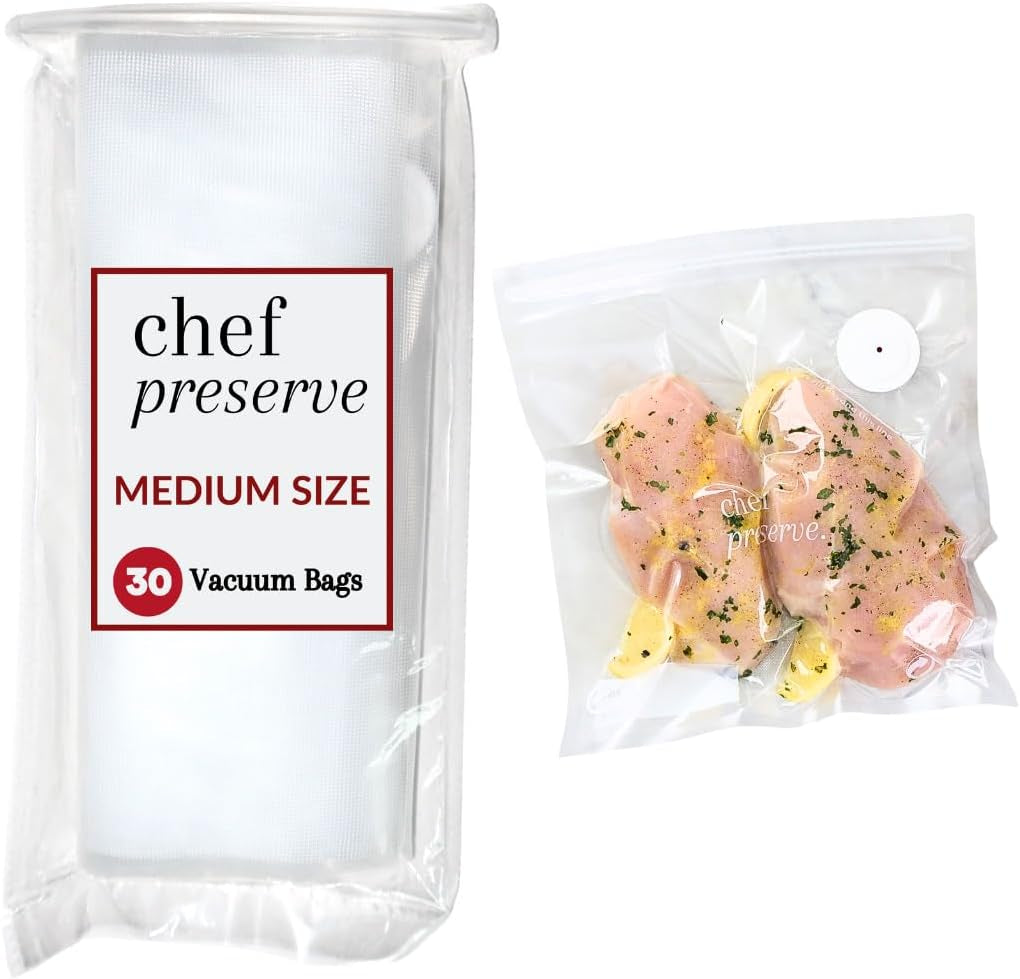 Reusable Vacuum Sealer Bags for Food – 30 Bpa-Free Medium (10 X 11 In) Food Storage Bags, Freezer, Microwave – Odor-Resistant, Leak-Proof – Compatible with  Vacuum Sealers