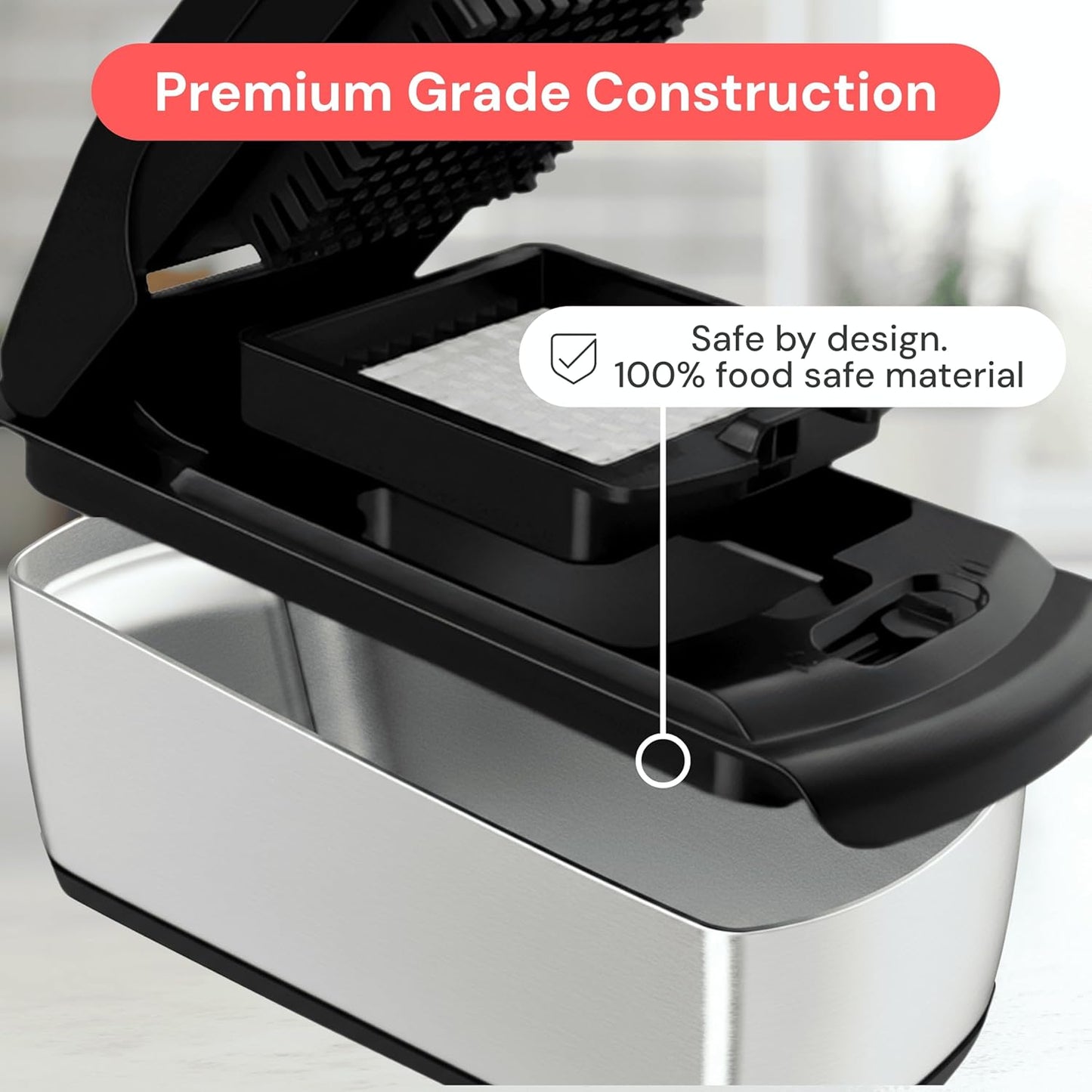 the Original Pro Chopper - Vegetable Chopper and Spiralizer, Food Chopper with Container, Fruit Slicer, Kitchen Gadgets & Gifts, Home Essentials (14 in 1, Silver)