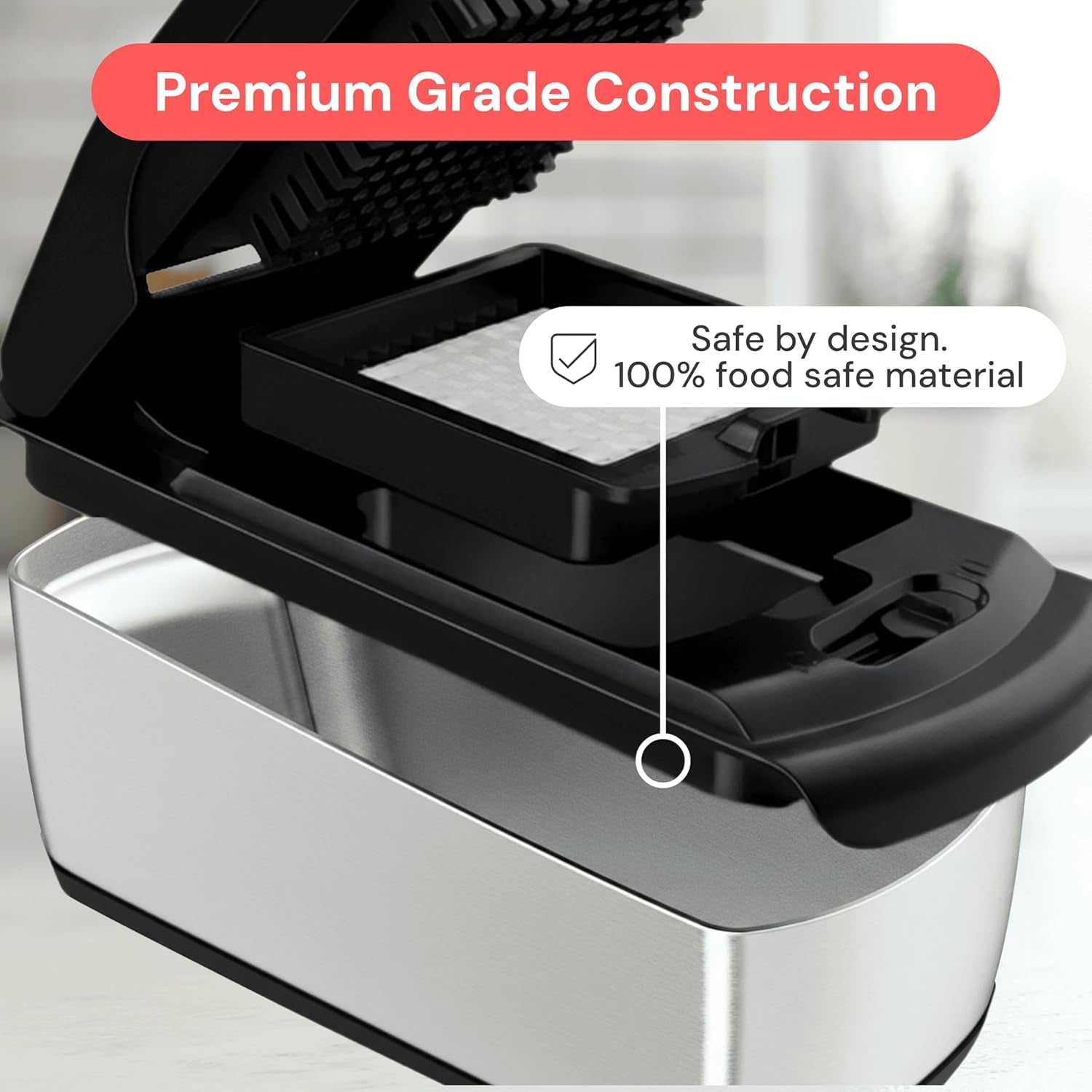 the Original Pro Chopper - Vegetable Chopper and Spiralizer, Food Chopper with Container, Fruit Slicer, Kitchen Gadgets & Gifts, Home Essentials (14 in 1, Silver)