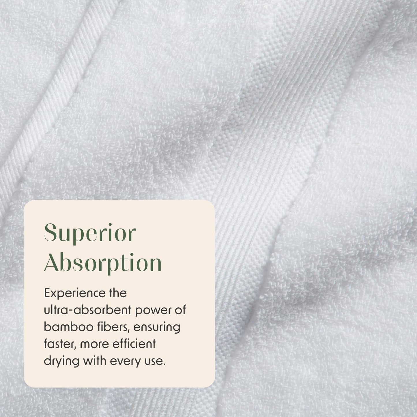 Luxury Bamboo Rayon Bath Towel Set of 4 | 35% Bamboo Rayon - 65% Zero Twist Cotton | Absorbent Quick-Dry Towels for Bathroom | Oeko-Tex Standard 100 Cotton | White - 4 Pack