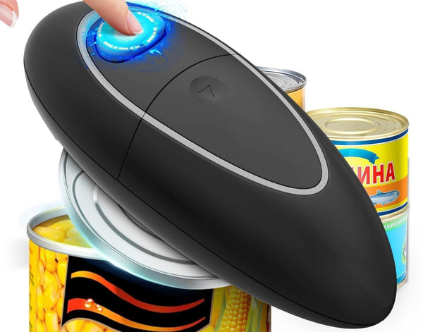 One Touch Electric Can Opener Fits Almost All Can Sizes for Seniors with Arthritis, Hand Held Battery Operated Can Opener with Smooth Edge, Food Safe Kitchen Gadgets Automatic Can Opener for Kitchen